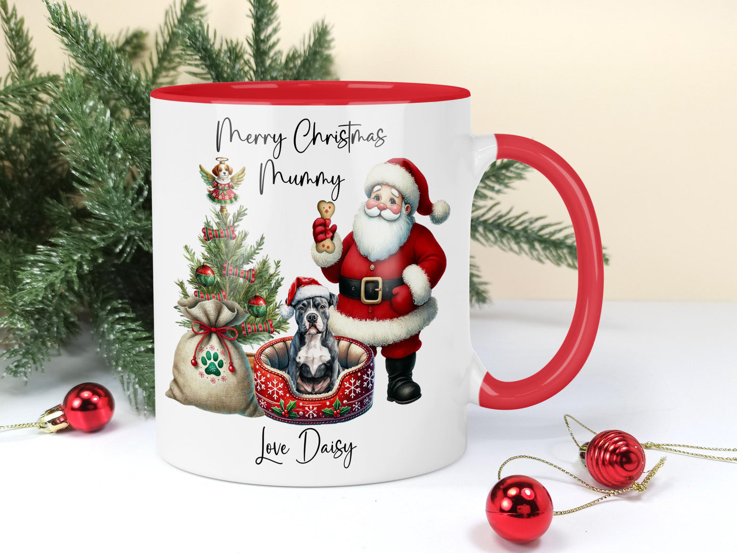 Staffordshire Bull Terrier Christmas Mug Gift | Staffy | Dog Mum or Dad Present