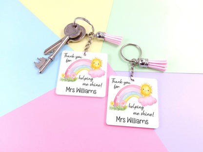 Teacher keyring, thank you for helping me shine