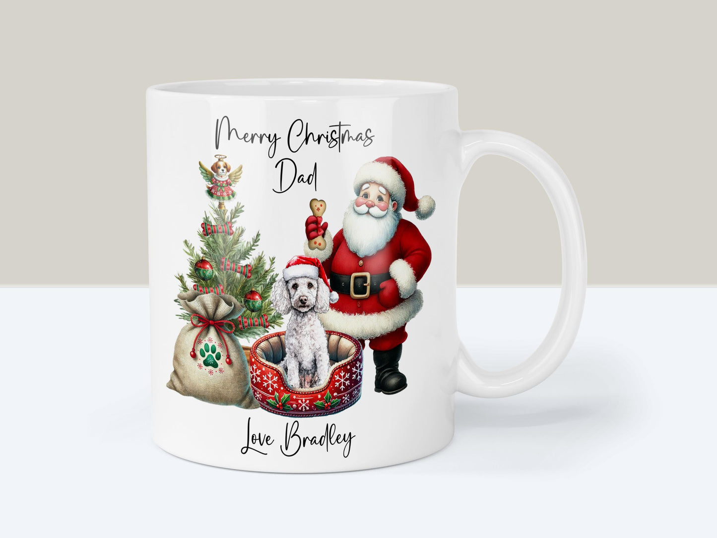 Poodle Christmas Mug Gift | Dog Mum or Dad Present
