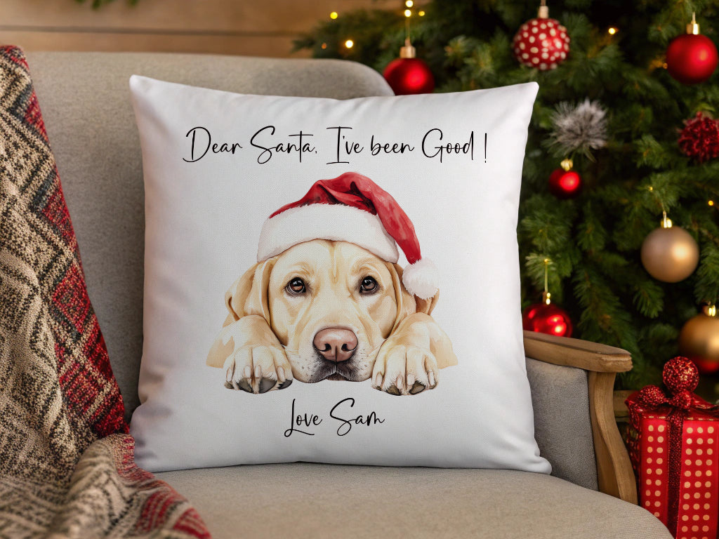 Christmas Dog Cushion, Choice of Breed, Cockapoo, Labrador, Spaniel Etc..