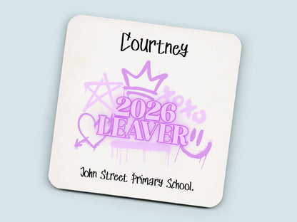 Personalised School Leavers Mug 2026 - Lilac Graffiti