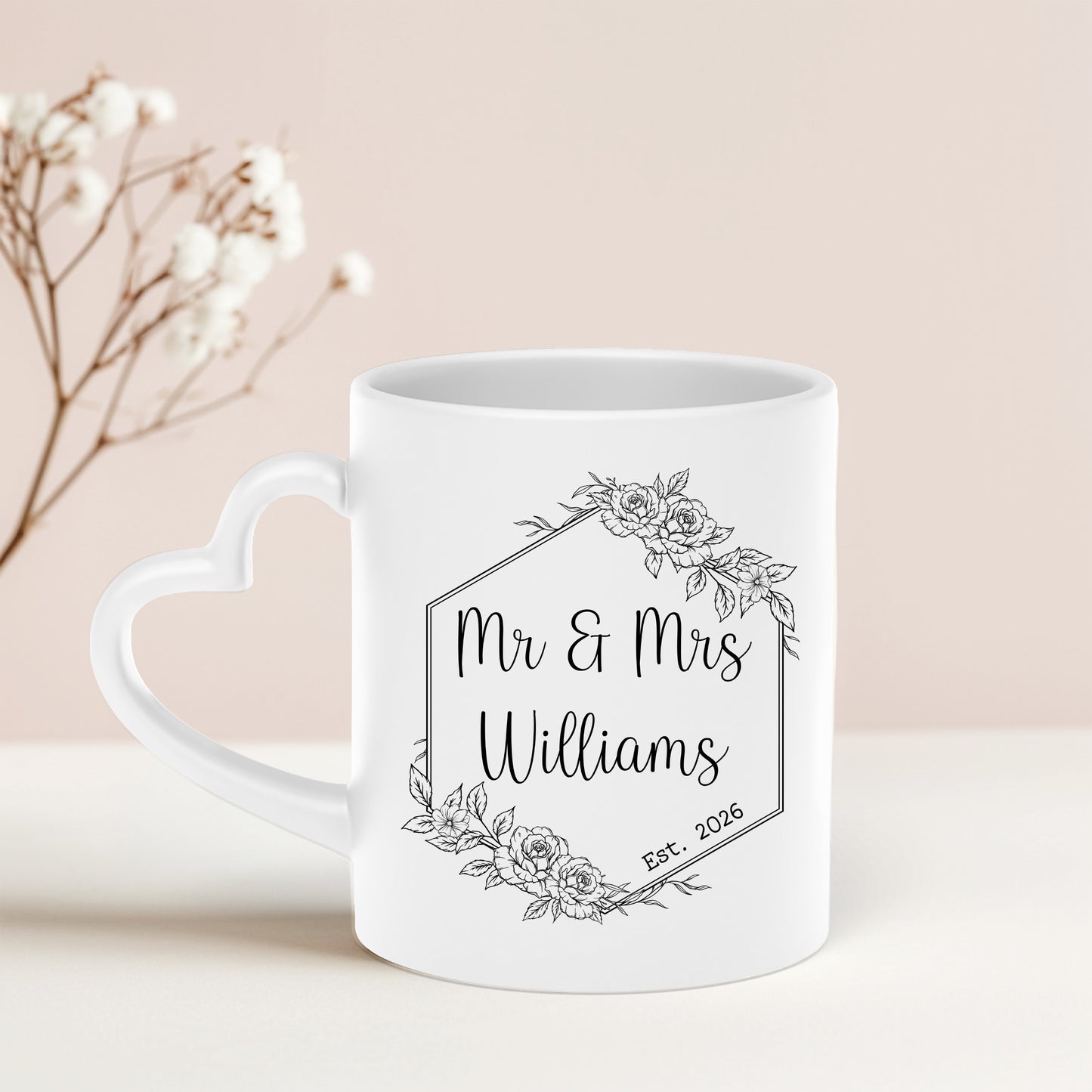Mr & Mrs Personalised Mug