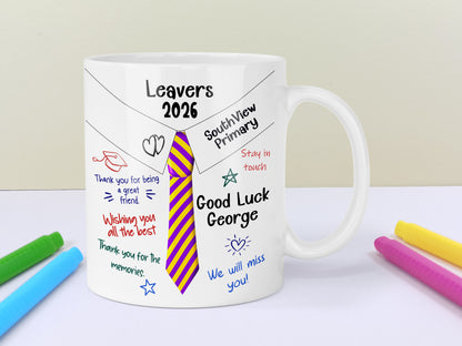 Personalised School Leavers Mug 2026, Primary School Graduation Gift