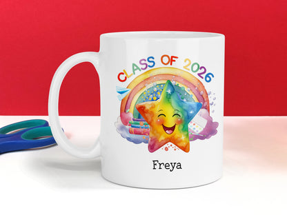 Class of 2026 Star Mug, Personalised School Leaver Gift
